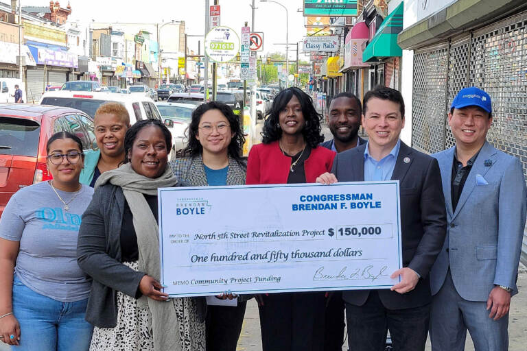 Congressman Brendan Boyle awards $150,000 for business district improvement in Olney (Tom MacDonald WHYY)