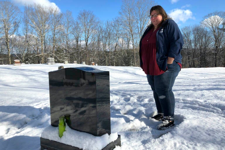 Deb Walker visits the grave of her daughter, Brooke Goodwin