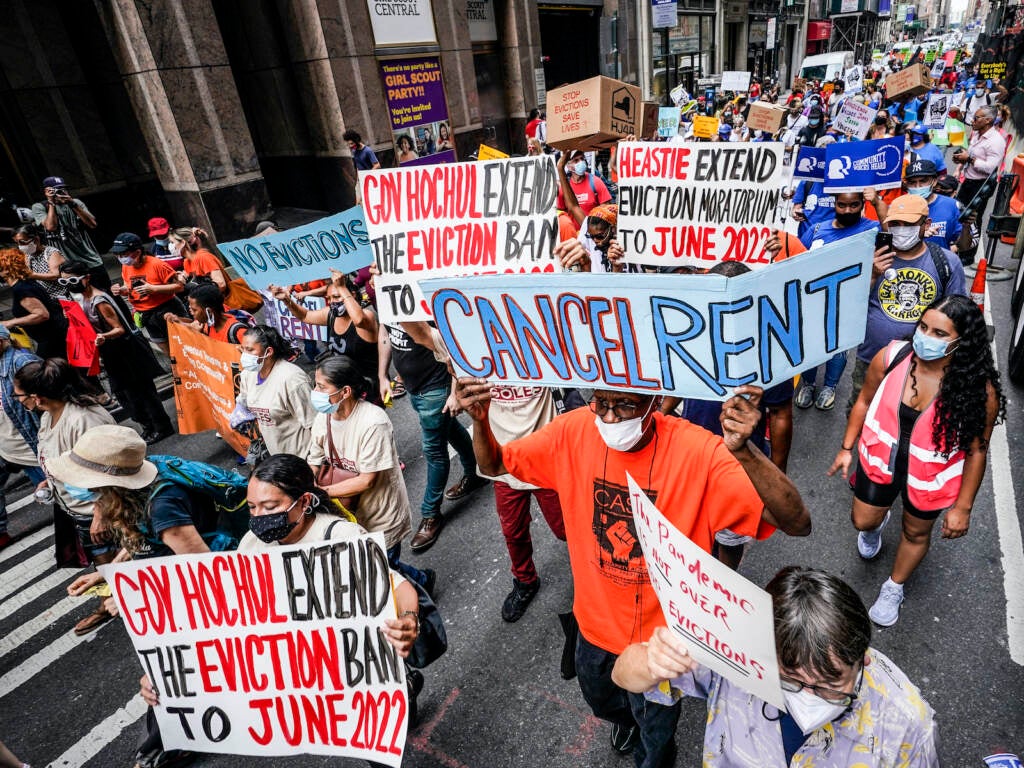 Housing activists march in New York