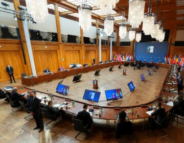 NATO Foreign Minister attend an informal meeting of the North Atlantic Council in Foreign Ministers' session in Berlin, Germany, Sunday, May 15, 2022.
