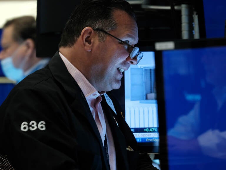 A trader working on the floor of the New York Stock Exchange (NYSE) in New York City on May 2. Stocks surged on Wednesday after the Fed's policy meeting. (Spencer Platt/Getty Images)