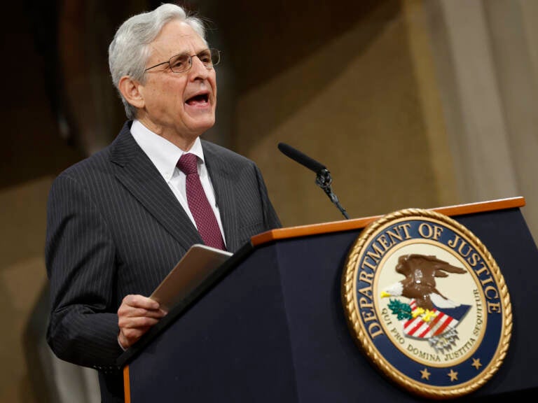 U.S. Attorney General Merrick Garland said that the Justice Department's new use of force policy reflects the consensus views of law enforcement leadership groups and union associations. (Chip Somodevilla/Getty Images)