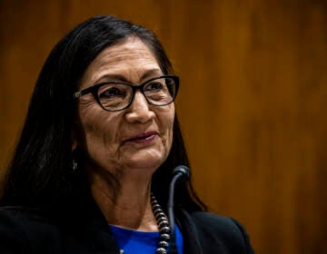 Close-up of Secretary of Interior Deb Haaland.