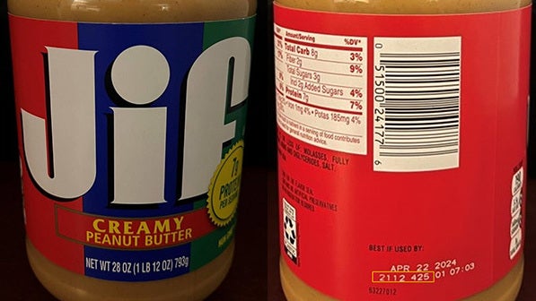 All of the affected Jif peanut butter products can be identified by their lot code numbers, which is usually found near the ''best by'' date. (CDC)