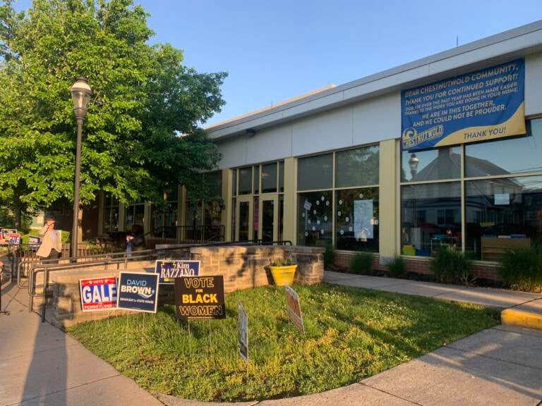 A view of a polling place in Marple