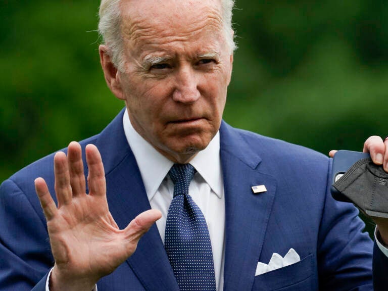 President Joe Biden arrives at the White House