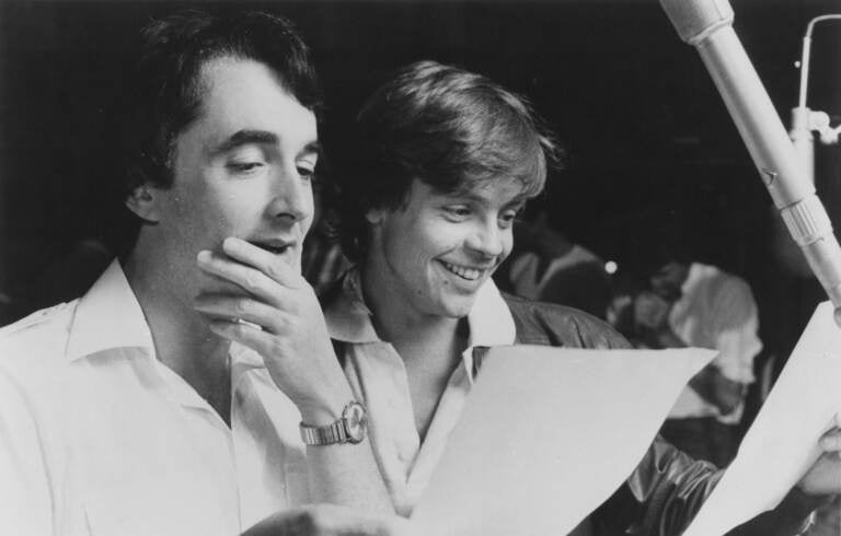 Mark Hamill (right) and Anthony Daniels reprise their roles of Luke Skywalker and C-3PO in the radio adaptation of Star Wars. (Steve Smith)