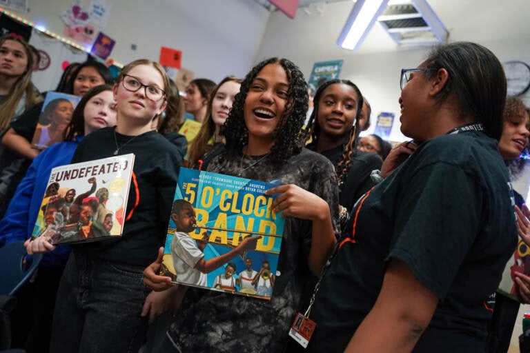 Students gather during a meeting of the Panther-Anti-Racist Union at Central York High School.