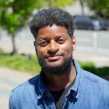 Marcus Biddle poses for a portrait outside