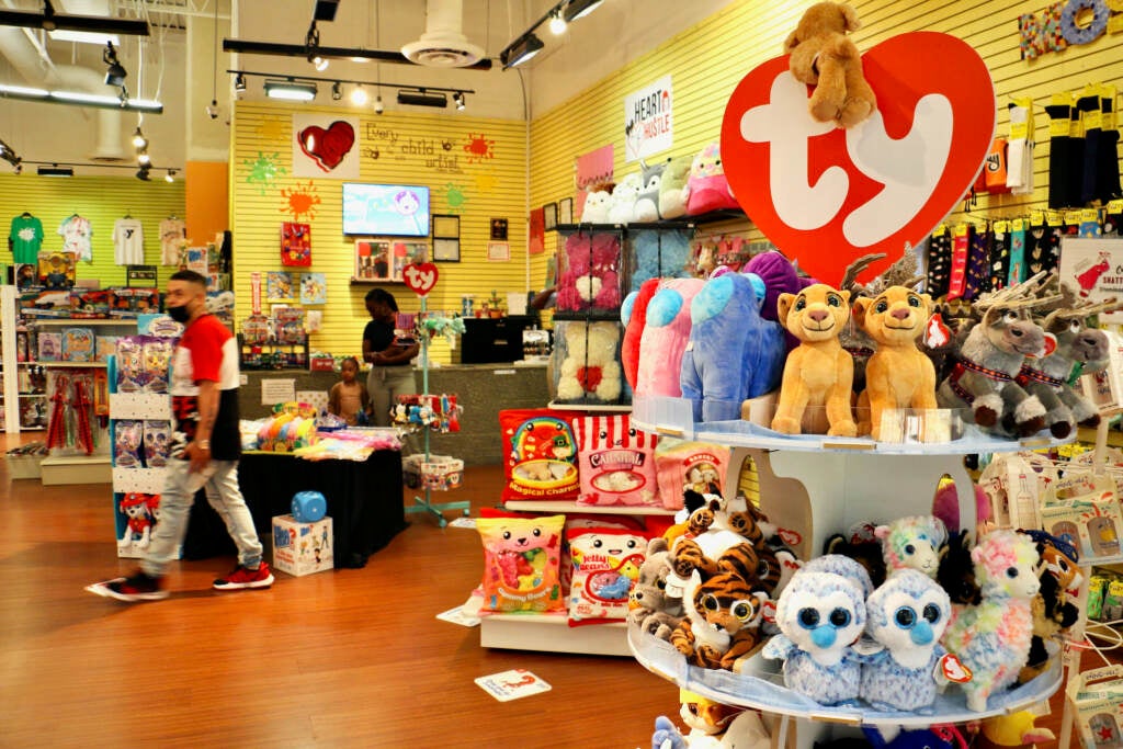 Toys are seen inside the Heart of Hustle store at the Cumberland Mall