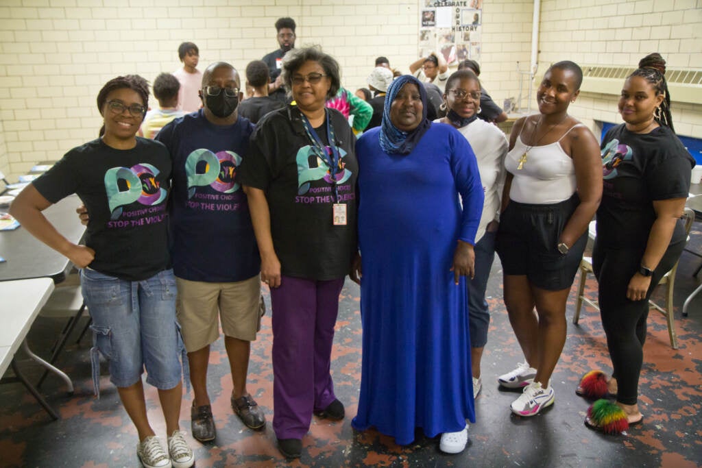 Geanna Williams-Davis (center) with her staff at Shepard Recreation Center in West Philadelphia