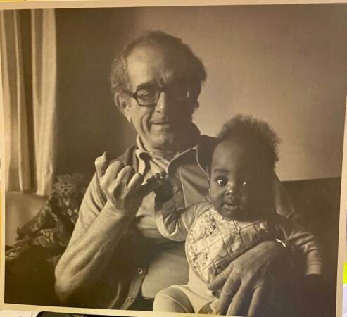 Herman Beilan returned to work for the School District of Philadelphia in 1967. Here he is pictured with his granddaughter, Imani. (Courtesy of Judy Gandy)