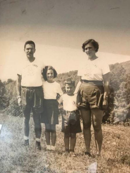 Union activist and teacher Abraham Egnal (left) and his wife, Leah (right), with their children, Marc and Freda. (Courtesy of Freda Egnal)