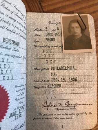 The passport Sylvia Drasin carried on her 1936 trip to the Soviet Union. (Courtesy of David Drasin)