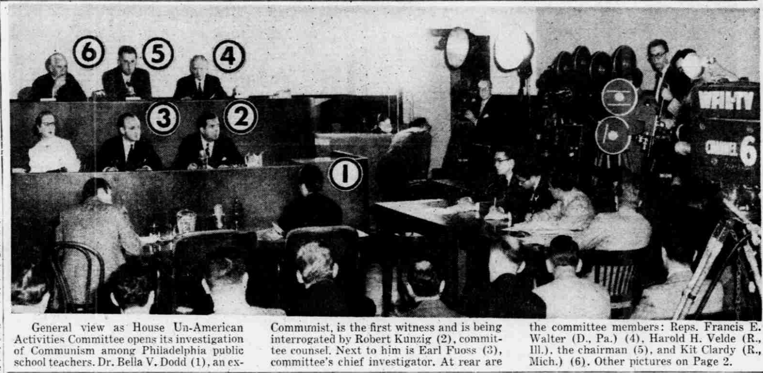 For three days in 1953, the House Un-American Activities Committee grilled accused Communists at a federal courthouse in Philadelphia. (The Philadelphia Inquirer)