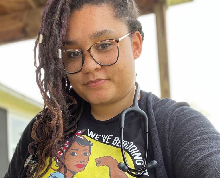 Staysha Quentrill is becoming a certified nurse midwife in West Virginia to support expecting Black mothers. (Courtesy of Staysha Quentrill)