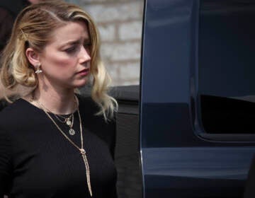 A close-up of Amber Heard as she leaves the courthouse following the verdict.