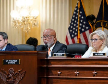 Chairman Bennie Thompson speaks at a Jan. 6 committee hearing