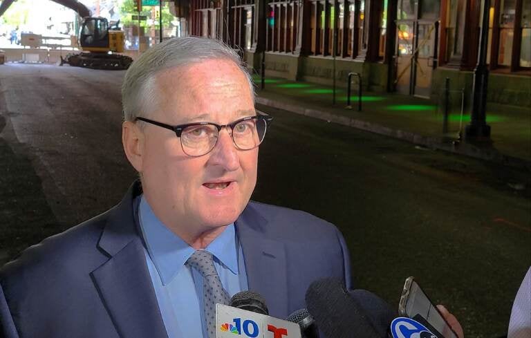 Mayor Jim Kenney said there were enough police on South Street Saturday night. (Tom MacDonald/WHYY)