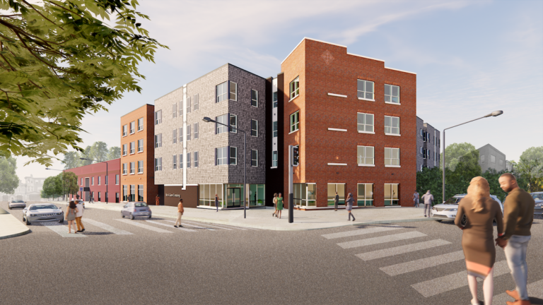 A rendering of the affordable housing development, Be A Gem Crossing