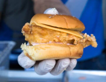 Federal Donuts' fried chicken sandwich had been served on the same rolls since being introduced in 2015. (Danya Henninger / Billy Penn)