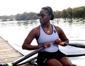 Brannon Johnson starting her row on the Schuylkill River in Philadelphia. (Photo courtesy of BLJ Community Rowing)