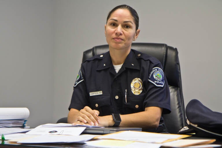 Captain Janell Simpson will be deputy chief of the Camden County Police Department. (Kimberly Paynter/WHYY)