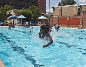 Fifty of Philadelphia’s 70 public pools are open, include O’Connor in the city’s filter Square neighborhood where kids and families cooled off on July 21, 2022. (Kimberly Paynter/WHYY)