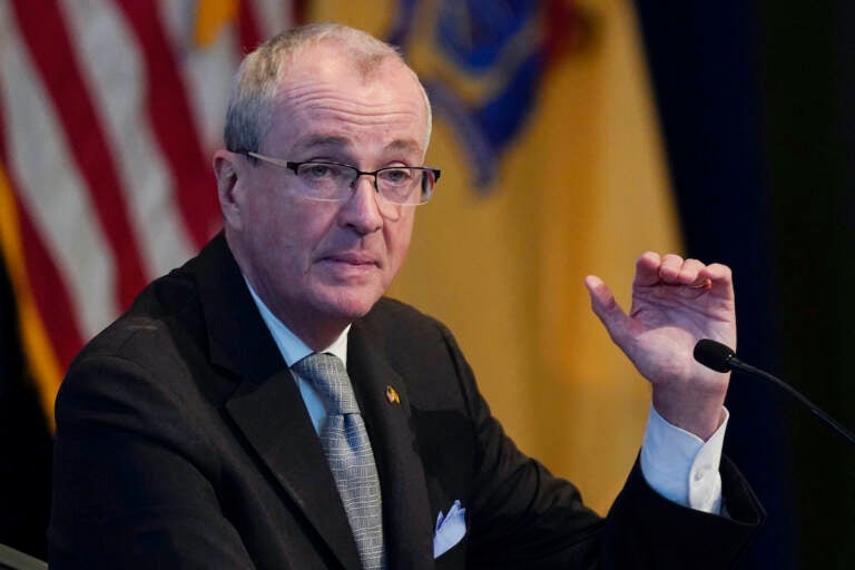 Phil Murphy Close-up of New Jersey Governor Phil Murphy as he speaks.