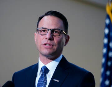 File photo: Pennsylvania Attorney General Josh Shapiro speaks with members of the media during a news conference, in Philadelphia, March 15, 2022. (AP Photo/Matt Rourke, File)