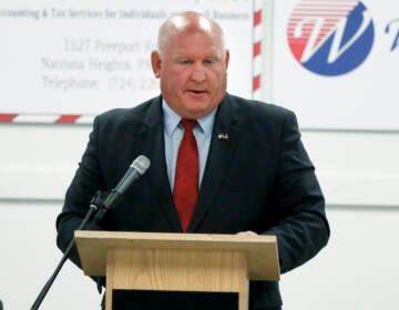 In this Sept. 21, 2018, file photo, Rep. Glenn Thompson, R-Pa., speaks at a candidates forum in Tarentum, Pa. (AP Photo/Keith Srakocic)