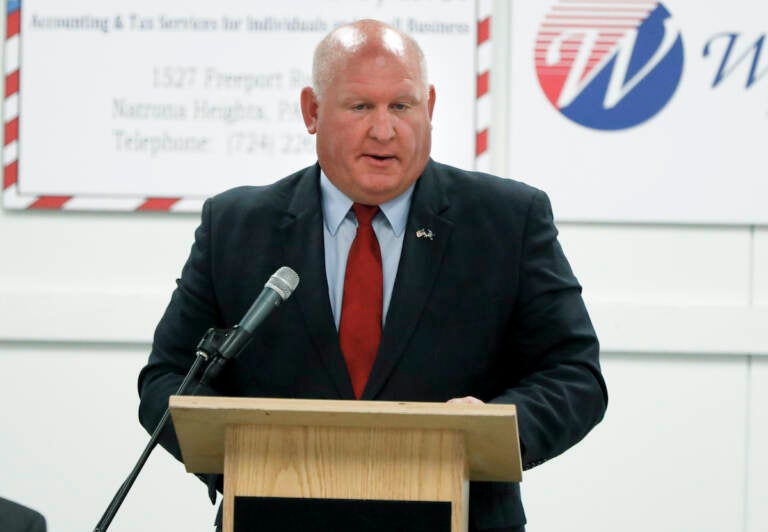 In this Sept. 21, 2018, file photo, Rep. Glenn Thompson, R-Pa., speaks at a candidates forum in Tarentum, Pa. (AP Photo/Keith Srakocic)