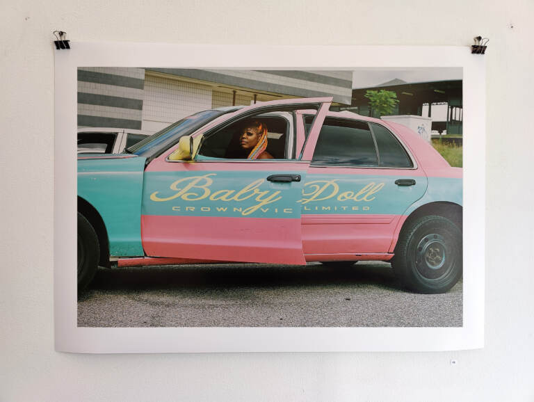 Sheldon Omar-Abba photo of a 2011 Ford Crown Victoria owned by a woman who goes by 'Baby Doll Demon Doll.' (Peter Crimmins / WHYY)