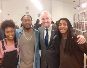 Ayinde Merrill (second from the left) said he met with Gov. Phil Murphy in 2019. Also pictured Camile Wilson (left), Gov. Murphy (second to right), and Reet Starwind (right). (Courtesy Ayinde Merrill)