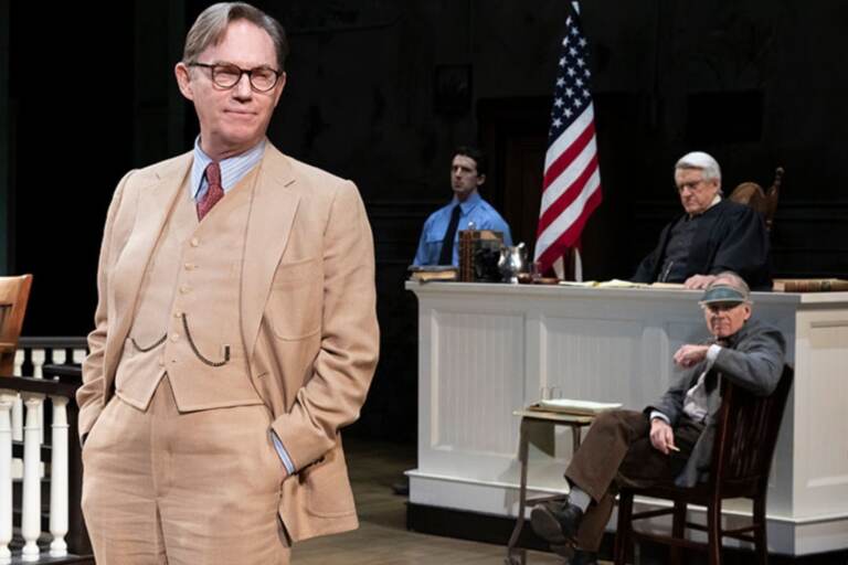 Richard Thomas as Atticus Finch in Aaron Sorkin's adaptation of To Kill A Mockingbird at the Kimmel Cultural Campus. (photo by Julieta Cervantes)