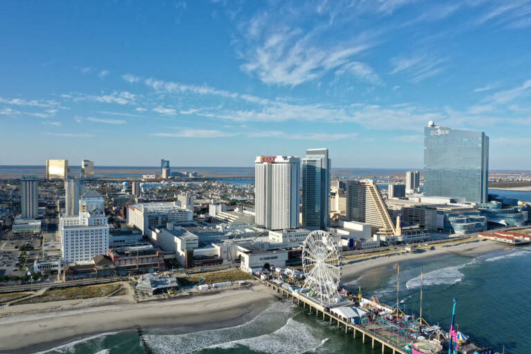 A skyline view of Atlantic City