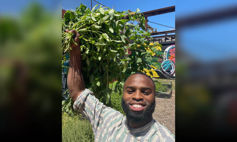 Bilal Walker, owner of Al-Munir Farms at his location on Grafton Avenue. (Courtesy of Bilal Walker)