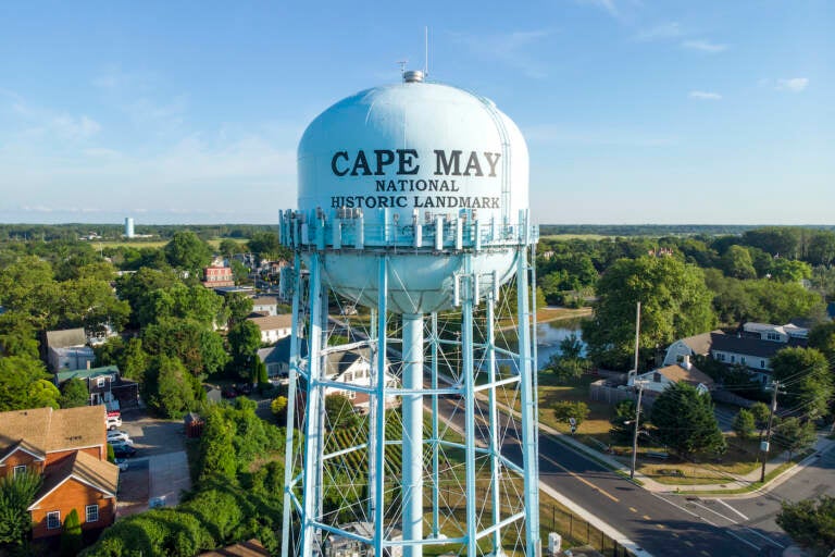 Water tower in Cape May, New Jersey, on Friday, July 20, 2018. (AP Photo/Ted Shaffrey)