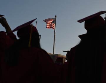 Students at Pasadena City College, in Pasadena, Calif., participate in a graduation ceremony in 2019. (Robyn Beck/AFP via Getty Images)