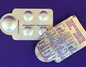 Plan C shows a combination pack of mifepristone and misoprostol tablets