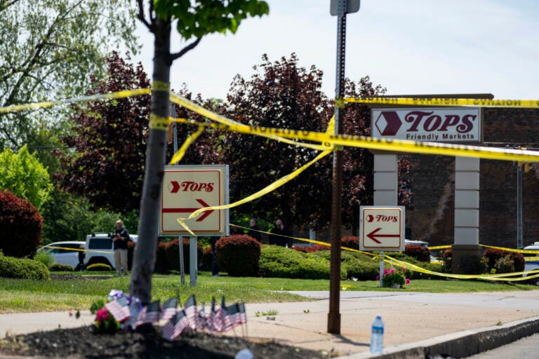 Police tape surrounds Tops Friendly Market