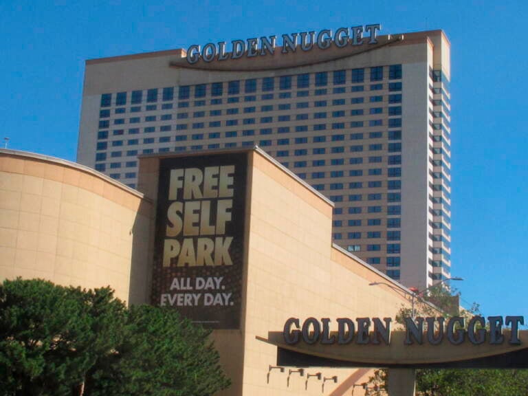 This Oct. 1, 2020 photo shows the exterior of the Golden Nugget casino in Atlantic City N.J. The Golden Nugget was expected to negotiate on Thursday, July 28, 2022 with the main casino workers union on a new contract. (AP Photo/Wayne Parry)