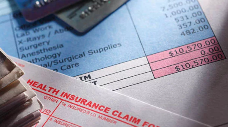 A health insurance claim form