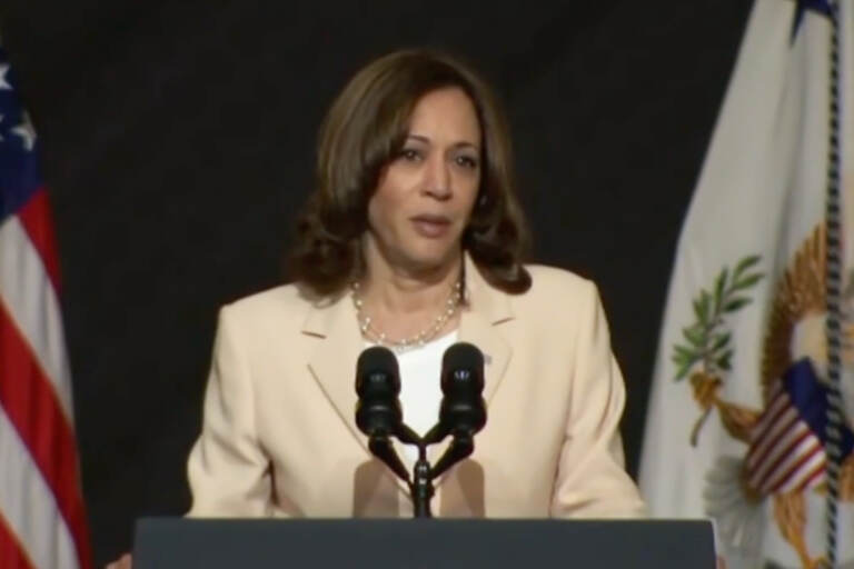 Speaking at the NAACP Convention in Atlantic City on July 18, 2022, Vice President Kamala Harris voiced support for abortion rights and tighter gun restrictions, and promised to reduce disproportionately high maternal mortality rates for people of color. (6abc)