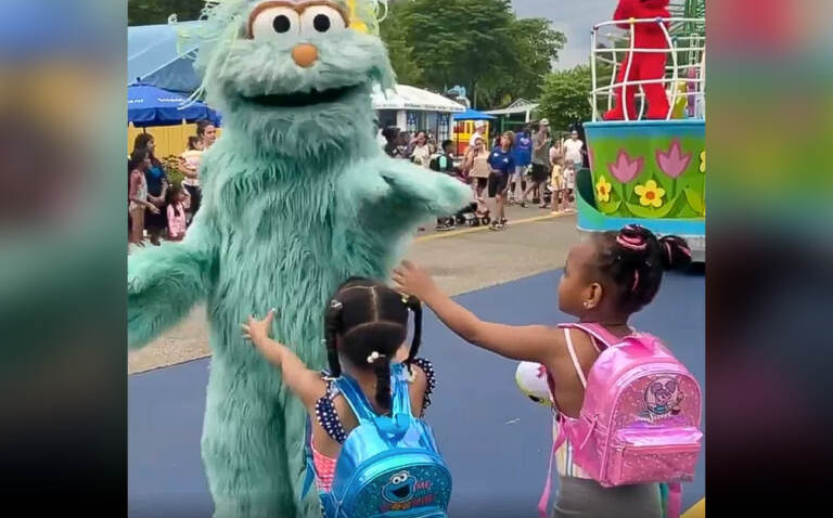 A viral video shows the Rosita character at Sesame Place refusing to interact with two Black children.