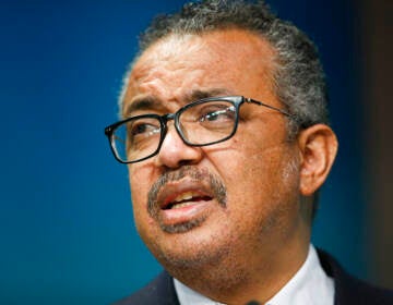 Close-up of the head of the World Health Organization, Tedros Adhanom Ghebreyesus