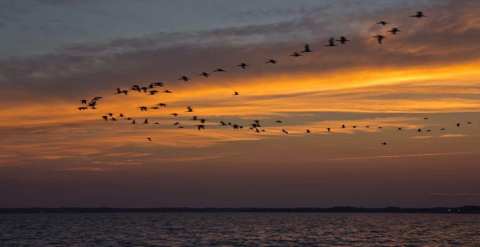 Sunset along the Rehoboth Bay in Southern Delaware.