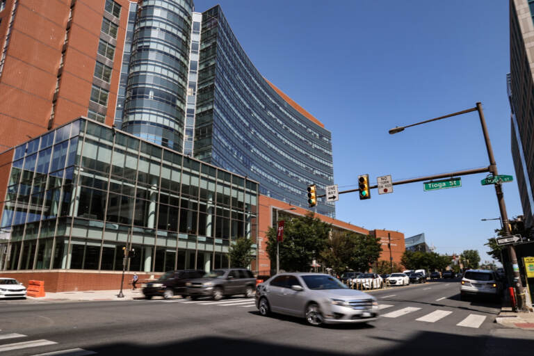 Broad and Tioga Streets, part of a high-corridor in Philadelphia, one of seven corridors to receive federal funding to improve road safety. (Kimberly Paynter/WHYY)