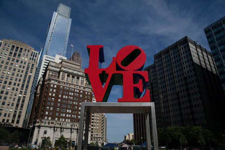 File photo: Shown is the Robert Indiana sculpture ''LOVE'' in Philadelphia's Love Park. (AP Photo/Matt Rourke)