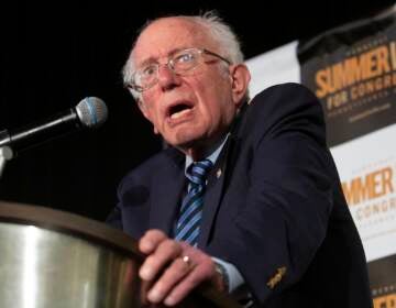 File photo: Sen. Bernie Sanders, I-Vt., endorses Pa. state Rep. Summer Lee at a campaign stop in Pittsburgh, Thursday, May 12, 2022.  (AP Photo/Rebecca Droke)